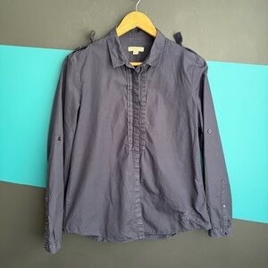 Burberry Men's Dark Gray Casual Button Down Shirt